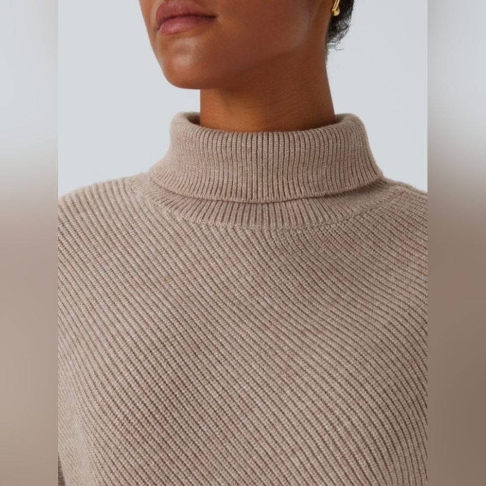 HALARA Taupe Women's Poncho Sweater - Picture 6 of 10